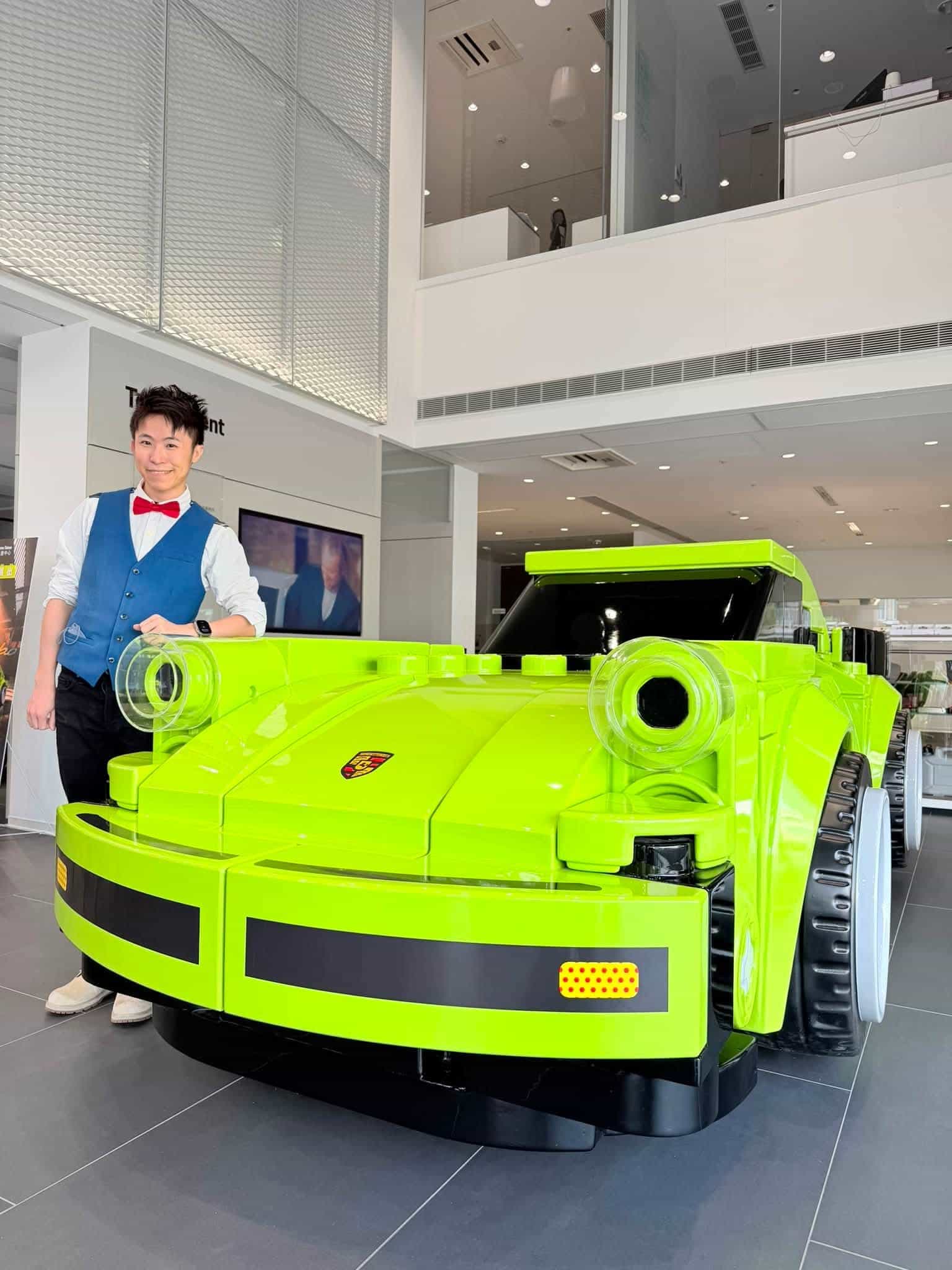 台南保時捷展間現場折氣球｜皮克敏、蜘蛛人造型氣球