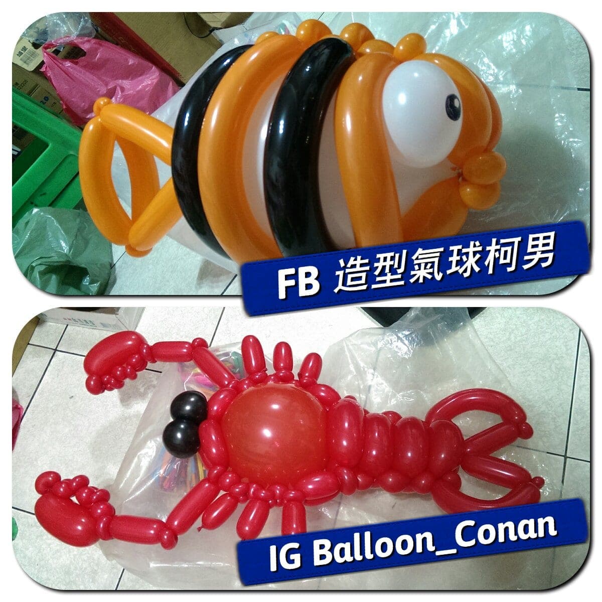 魚與龍蝦造型氣球