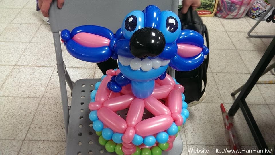 2014-12-08 造型氣球作品 - 史迪奇蛋糕
