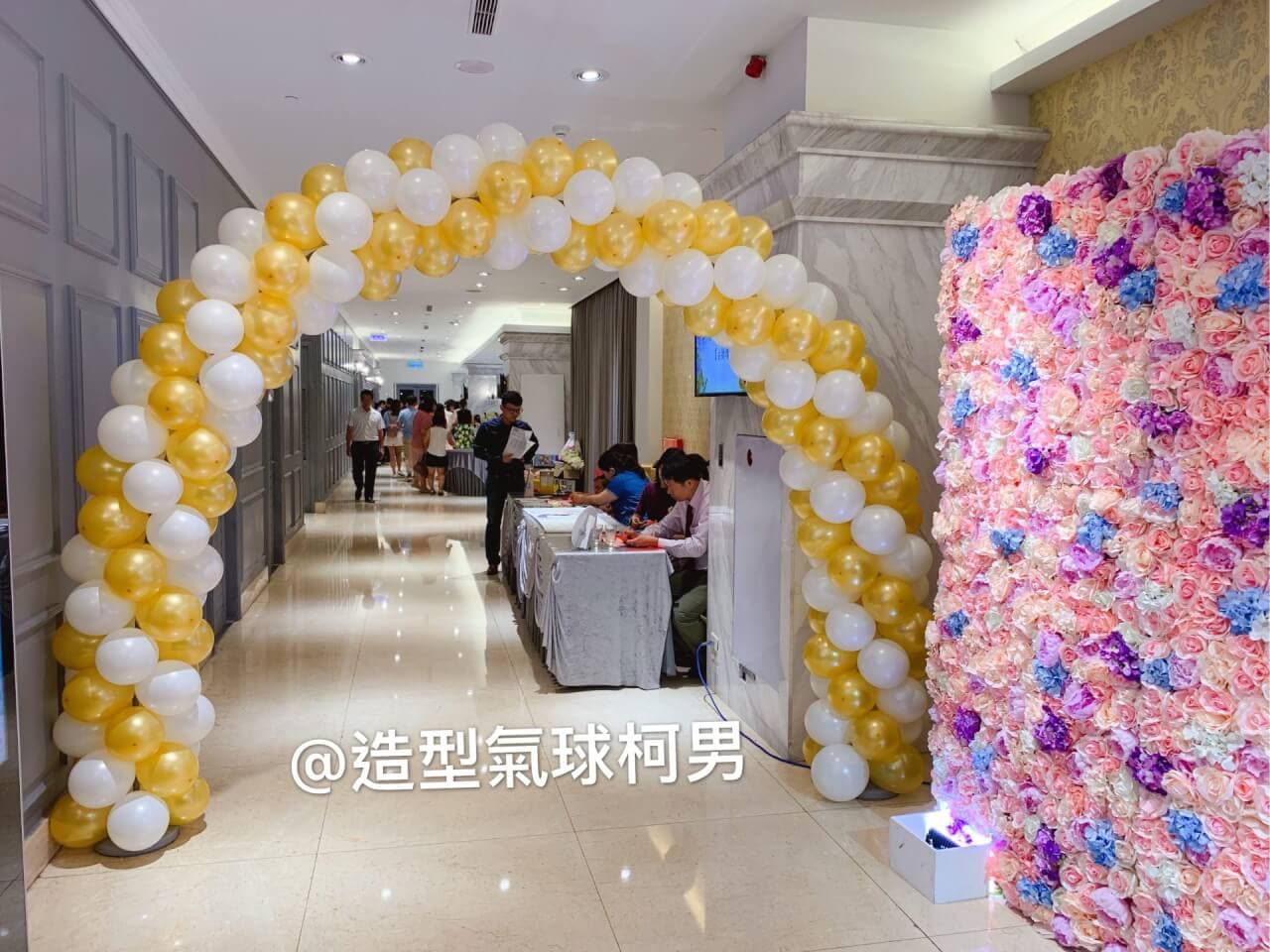 【婚禮折氣球(有影片)】新莊晶宴會館婚禮氣球小物