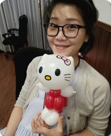 萬華醫院慶生活動上的 Hello Kitty 造型氣球