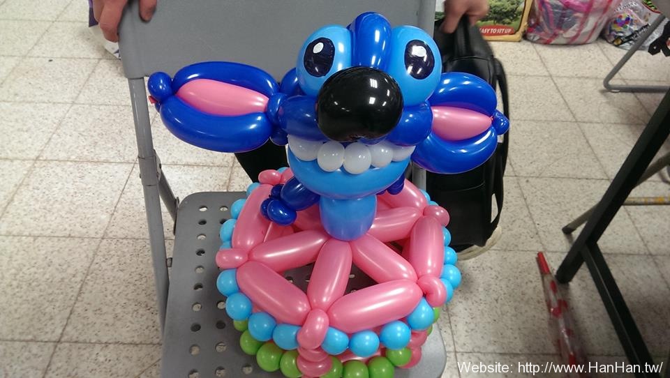 2014-12-08 造型氣球作品 - 史迪奇蛋糕